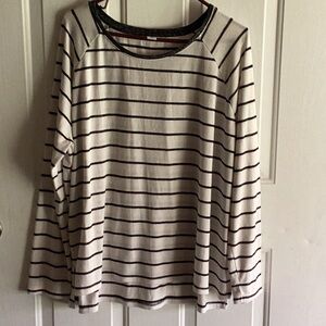 Striped Black and White Women's Top